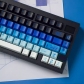 Poolcore Gradient Blue 104+37 PBT Dye-subbed Keycaps Set for Cherry MX Mechanical Gaming Keyboard